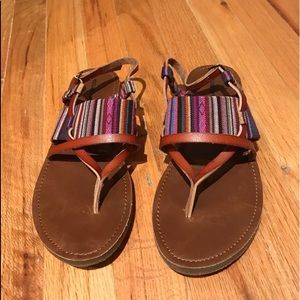 stripes pattern sandals